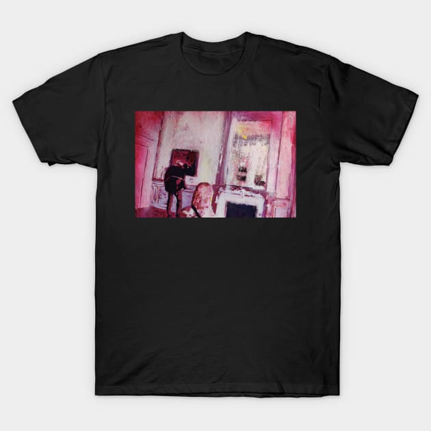 Family at the museum painting T-Shirt by MihaiCotiga Art